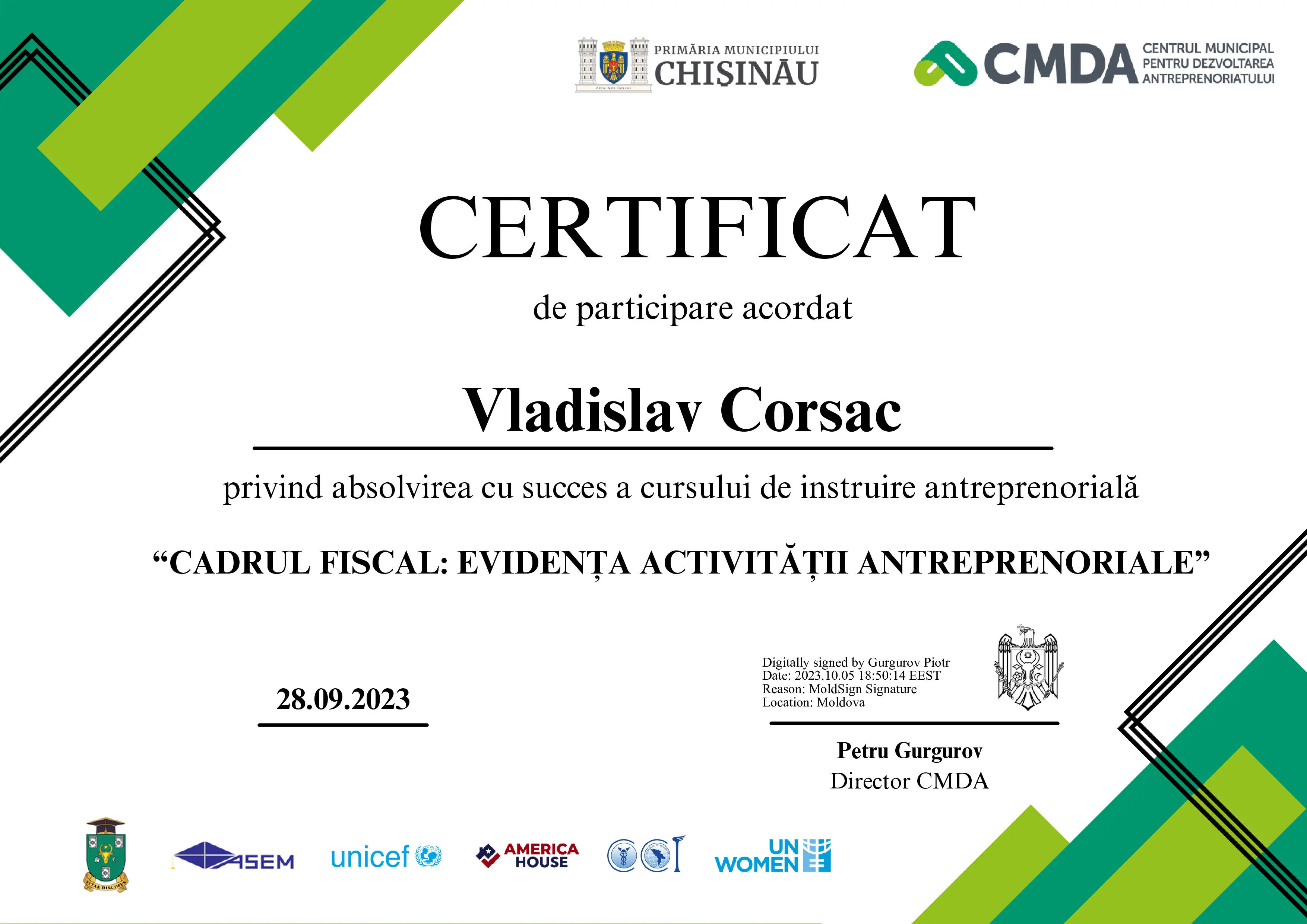 Fiscal Framework for Entrepreneurial Activity